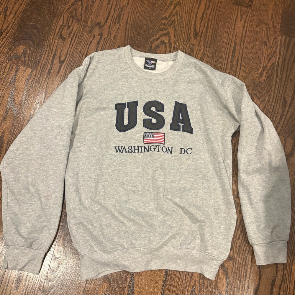 USA washington dc crewneck unisex Y2k fashion streetwear